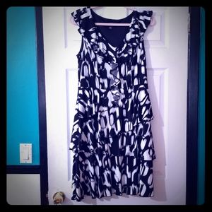 AGB Black & White Sleeveless Dress Size 12